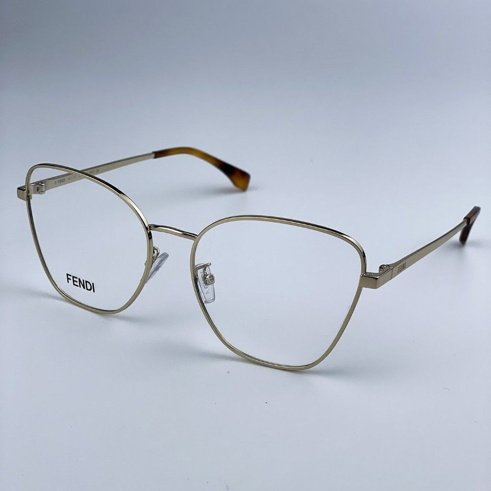 NEW Fendi FE50007U  033  Light Gold Butterfly Women Eyeglasses - Picture 4 of 10